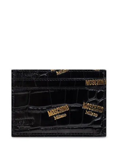 MOSCHINO LOGO-EMBOSSED CARDHOLDER