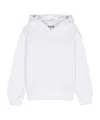 Moschino Logo-embossed Cotton Hoodie In White
