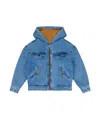 Moschino Logo-embossed Denim Jacket In Blue
