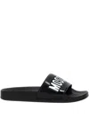 Moschino Rubber Pool Slides With Logo
