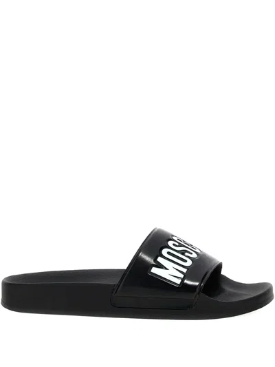 Moschino Logo-embossed Slides