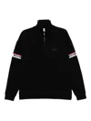 Moschino Logo-embossed Sweatshirt In Black