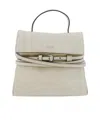 Moschino Light Beige Leather Top Handle Bag