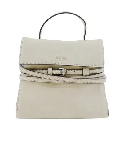 MOSCHINO MOSCHINO LOGO EMBOSSED TOP HANDLE BAG