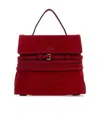 Moschino Small Structured Handbag Featuring Buckle Detail In Red