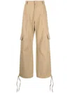 Moschino Logo-embroidered Cargo Palazzo Pants In Neutrals