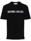 Moschino T-shirt With Embroidered Lettering In Black