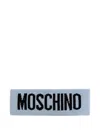 Moschino Logo-embroidered Headband In Blue
