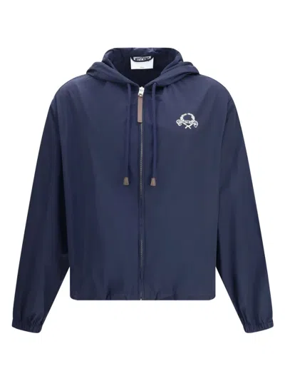 MOSCHINO LOGO-EMBROIDERED JACKET