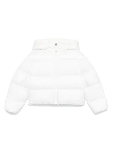 Moschino Kids' Logo-embroidered Jacket In White