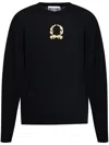 Moschino Logo-embroidered Jumper In Black