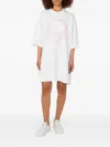 Moschino Logo-embroidered Mini Dress In White