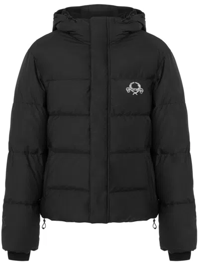 MOSCHINO LOGO-EMBROIDERED PADDED JACKET
