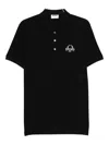 Moschino Logo-embroidered Polo Shirt In Black