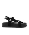Moschino Sandal With Logo In Black