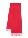 Moschino Logo-embroidered Scarf In Red