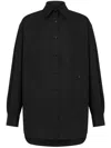 Moschino Logo-embroidered Shirt In Black