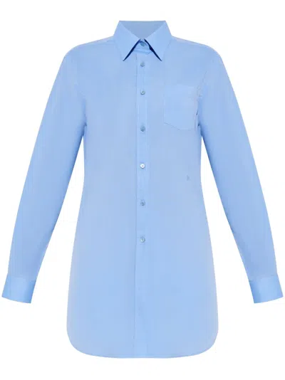 MOSCHINO LOGO-EMBROIDERED SHIRT DRESS