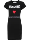 Moschino Dress With Logo In Black