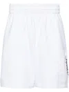 Moschino Logo Embroidered Short In White