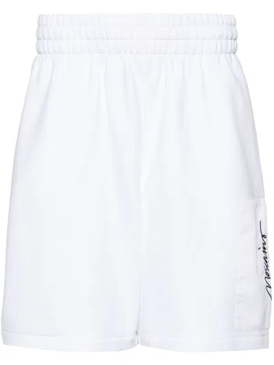 Moschino Logo Embroidered Short In White
