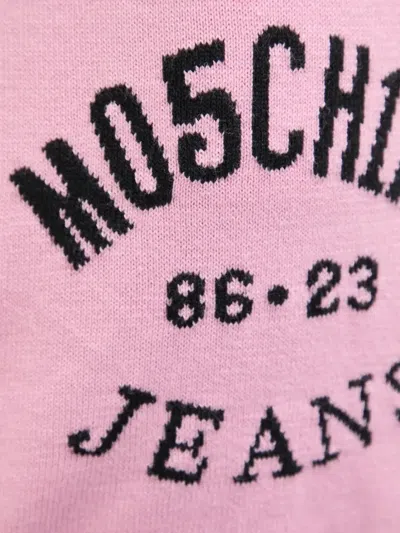 Moschino Logo-embroidered Shorts In Pink
