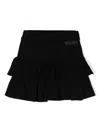 Moschino Logo-embroidered Skirt In 黑色