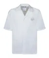 Moschino Logo Embroidered Straight Shirt In White