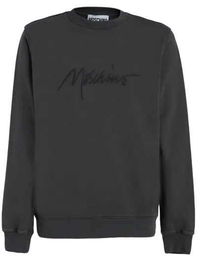 MOSCHINO LOGO-EMBROIDERED SWEATSHIRT