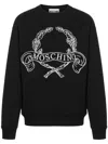Moschino Sweatshirt With Laurel Crown Logo Embroidery In Black