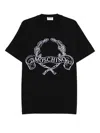 Moschino Logo-embroidered T-shirt In Black