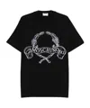 Moschino Logo-embroidered T-shirt In Black