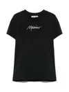 Moschino Logo-embroidered T-shirt In Black