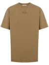 Moschino Logo-embroidered T-shirt In Brown