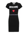 Moschino Dress With Logo In Black