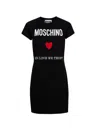 MOSCHINO LOGO EMBROIDERED T-SHIRT DRESS
