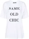 Moschino T Shirt Oversize Con Ricamo Same Old Chic In White