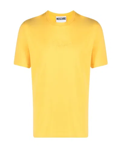 MOSCHINO LOGO-EMBROIDERED T-SHIRT