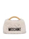 Moschino Logo-embroidered Tote Bag In White