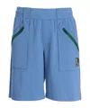 Moschino Logo-embroidered Track Shorts In Blue