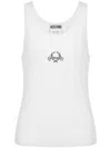 Moschino Logo-embroidered Vest In White
