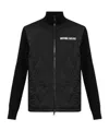 Moschino Logo Print Quilted Jacket In Black