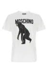 Moschino T-shirt Chimpanzee Print In Yellow