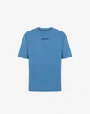 Moschino Logo-embroidered Cotton T-shirt In Savoy Blue
