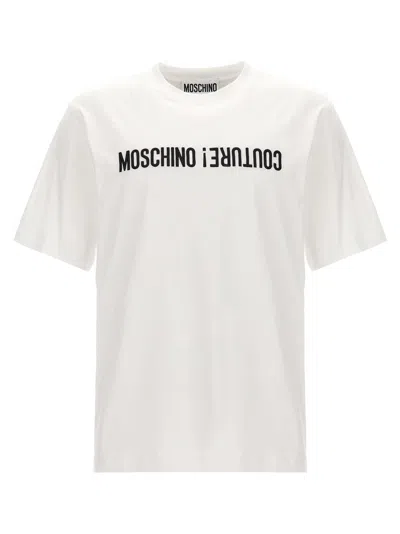 Moschino Logo Embroidery T-shirt In White