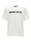 Moschino Upside Down Logo T-shirt In White/black
