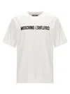 Moschino Upside Down Logo T-shirt In White/black