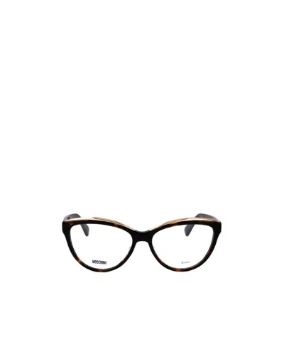 Moschino Logo Flat Mirror In Black