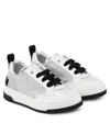 Moschino Logo Glitter Sneakers In Silver