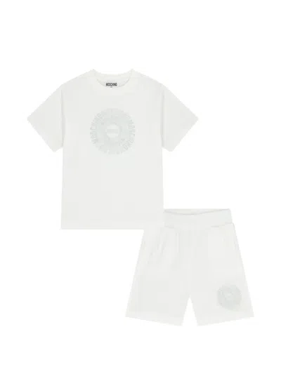 Moschino Kids' Logo Graphic Tracksuit In White